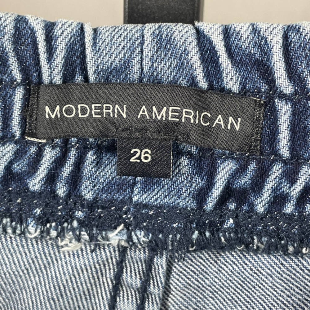 NEW Modern American Jeans Womens 26 blue denim Rayne straight leg pull on boho - Picture 4 of 10